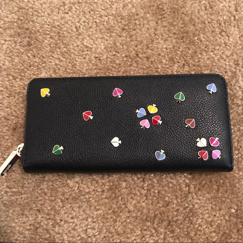 Kate Spade Zip Around Black Wallet